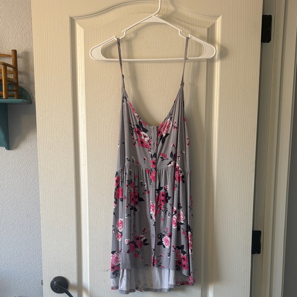Torrid Gray Floral Cotton Camisole